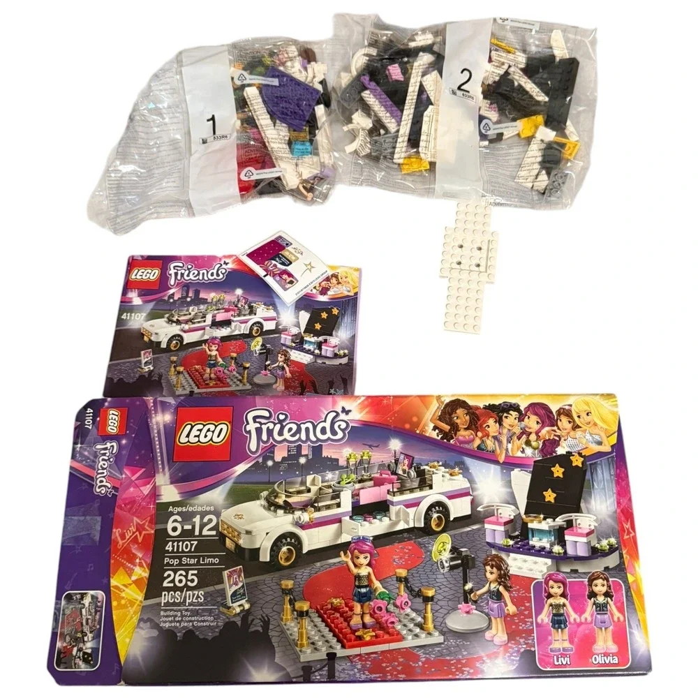 LEGO Friends 41107 Pop Star Limo - NEW SEALED BAGS / Open Box - Retired